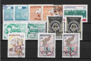 Korea Scott # 321-327 sets, F-VF hinged+Used nice color ,see pic !