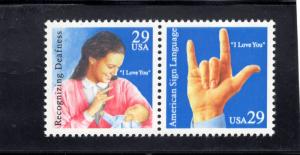 2784a Deafness, MNH pair