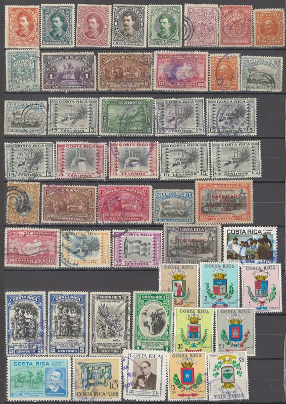 COLLECTION LOT OF # 1626 COSTA RICA 48 STAMPS 1889+ CLEARANCE