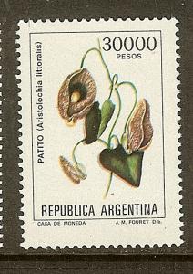 Argentina, Scott #1355; 30,000p Flower Issue, MNH