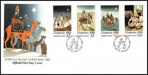 Norfolk Island 373-376 Christmas U/A FDC