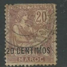 French Morocco # 17  20 CENTIMOS o/pt  (1)   Used