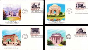 US FDC #1928-31 Architecture Set  1981 Fleetwood