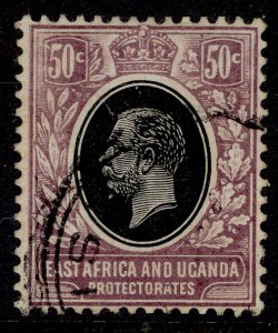 EAST AFRICA and UGANDA GV SG71, 50c black & dull purple, USED. Cat £140.