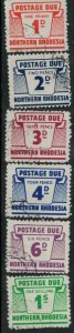 Nothern Rhodesia 1964 SC J5-J10 Used Set 