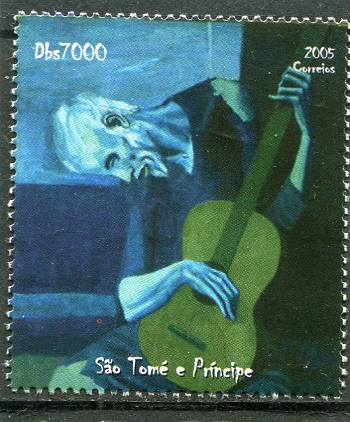 Sao Tome & Principe 2005 Picasso BLUE PERIOD PAINTINGS set Perforated Mint (NH