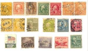 USA 18 used values, perfins(1)