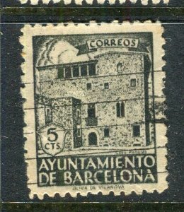 SPAIN; 1930s early Barcelona Local Civil War period issues fine used value