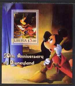 LIBERIA - 2005 - Disneyland, 50th Anniv #10 - Perf Souv Sheet -MNH-Private Issue