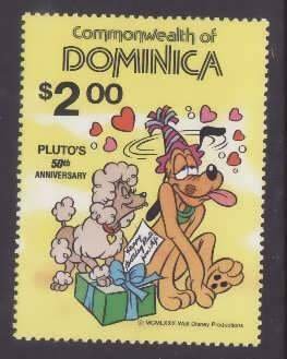 Dominia-Sc#694- id8-Unused NH set-Disney-Pluto-Dogs-1980-     