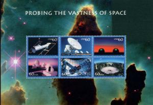 2000 60c Probing the Vastness of Space, Sheet of 6 Scott 3409 Mint F/VF NH