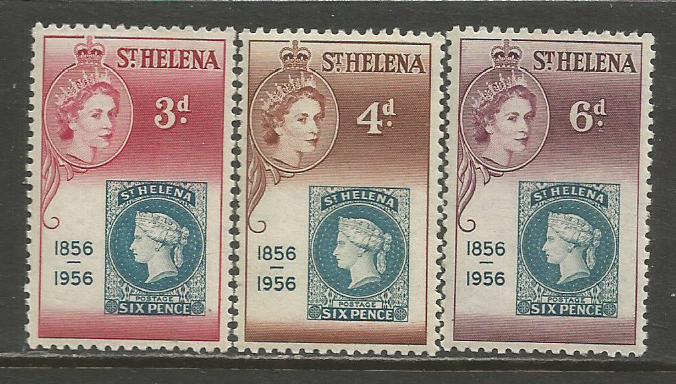 St. Helena   #153-55  MNH  (1956)  c.v. $0.80