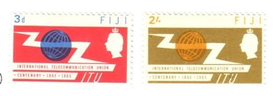 Fiji Sc 211-2 1965 ITU stamp set mint