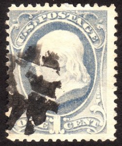 1881, US 1c, Franklin, Used, Sc 206