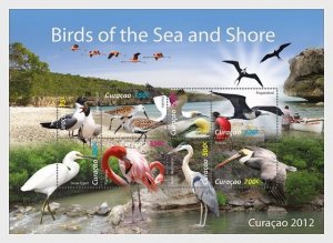 Postage stamps of Curacao 2012 - Birds of the sea and coast - Miniature sheet