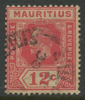 STAMP STATION PERTH Mauritius #190 KGV Definitive Issue FU Wmk 4 Type II 1922