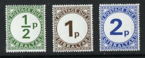 Thematic stamps GIBRALTAR 1971 POSTAGE DUES D4/6 mint