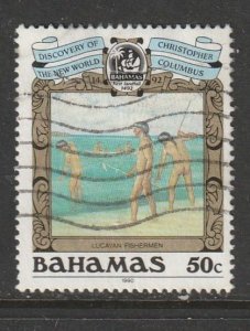 1990 Bahamas - Sc 691 - used VF - 1 single - Discovery of America