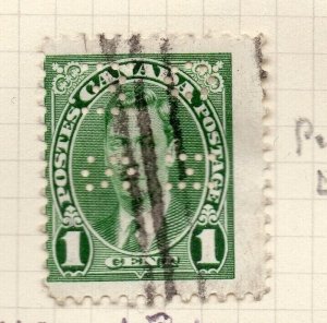 Canada 1939 Early Issue Fine Used 1c. Hole Punched NW-217548