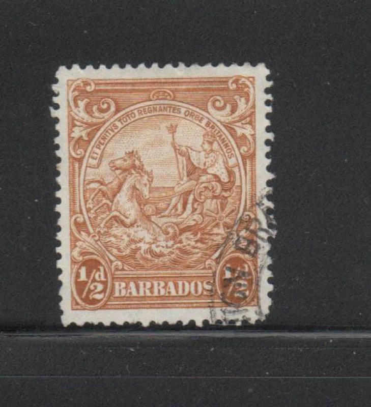 BARBADOS #193A     1938-47   1/2p  SEAL OF THE COLONY   USED  F-VF
