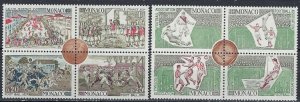 Monaco 560a; 564a MNH 1963 Blocks of 4 (ak2703)