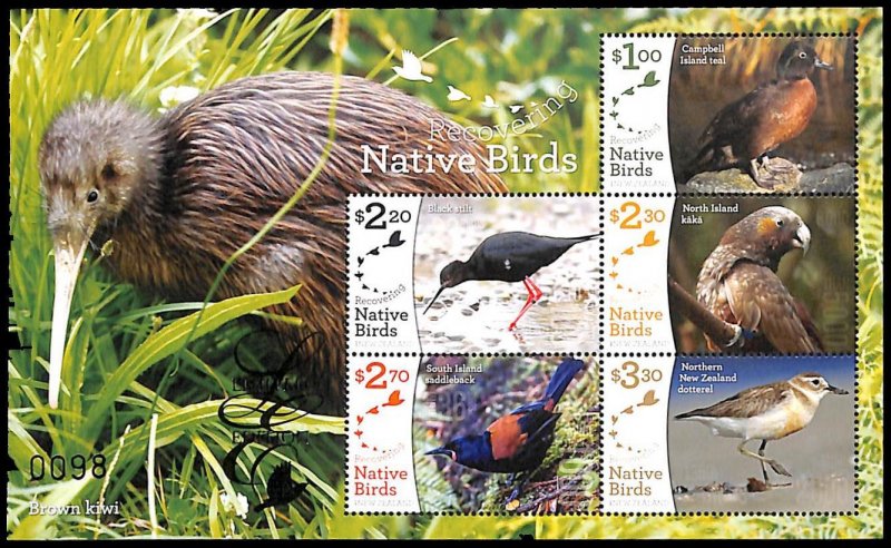 New Zealand 2017, Native birds s/s, limited edition, MNH