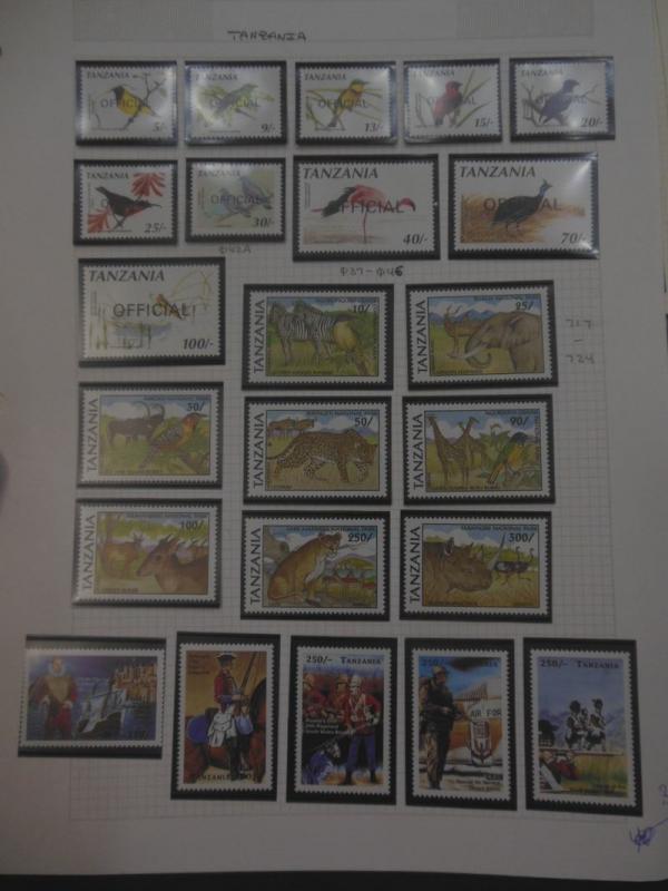 EDW1949SELL : TANZANIA Beautiful collection of VFMNH Topical of Birds & Animals