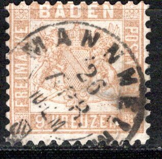 German States Baden Scott # 17, used