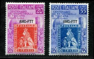Trieste 109-110 MNH Stamp on Stamp