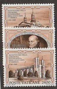 Vatican 1989 Ecumenical Issue    Sc# 842-44   MNH