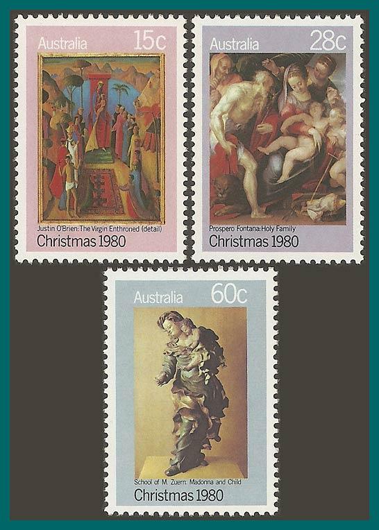 Australia 1980 Christmas, MNH  #756-758,SG758-SG760