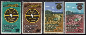 Kenya, Uganda & Tanzania #148-51 MNH Set, Safari Rally