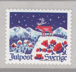 Sweden 2013 MNH Reindeer overlooking village Christmas