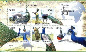 A0422  - COMORES Comoros -  MISPERF 2011  stamp SHEET:  fauna BIRDS 