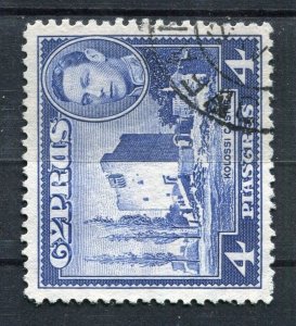 CYPRUS; 1938 early GVI issue fine used 4Pi. value