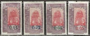 Somali Coast  Sc. 121-124 mint, hinge remnants, Complete set..  1922.  (S1843)