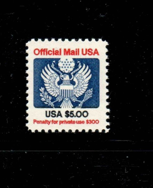#O133 1983 $5.OO OFFICIAL MAIL VF NH
