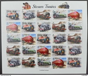 QW48 IMPERF 2013 SOLOMON ISLANDS STEAM TRAINS TRANSPORT #1671-75 ! UNIQUE SH MNH