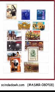 COLLECTION OF MALTA USED STAMPS IN SMALL STOCK BOOK - 99 STAMPS