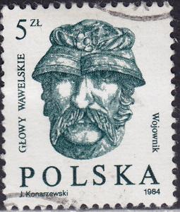Poland 2629 Wawel Castle Warrior's Wooden Head 1984
