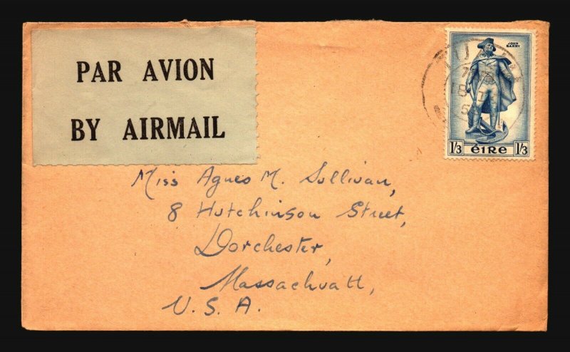 Ireland 1953 Cover to USA - Z17049