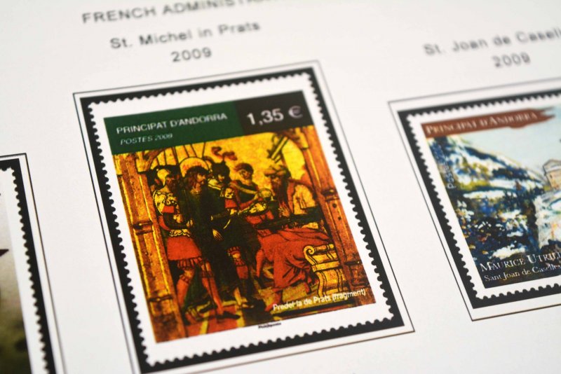 COLOR PRINTED ANDORRA [FRENCH] 1931-2020 STAMP ALBUM PAGES (100 illustr. pages)