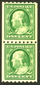 U.S. #390 MINT PAIR OG LH