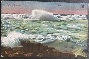 1916 Sylt Germany Navy Sea Flight Station Feldpost Postcard Cover Brandung