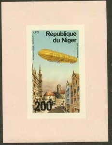 NIGER Sc#C273-C277 1976 Zepplin Anniversary Complete Set of Deluxe SS OG Mint NH