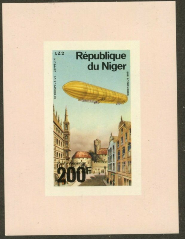 NIGER Sc#C273-C277 1976 Zepplin Anniversary Complete Set of Deluxe SS OG Mint NH