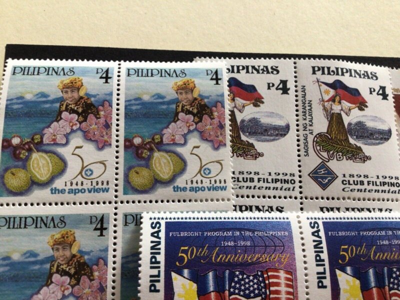 Philippines blocks mint never hinged stamps A13425