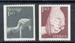 Sweden Sc 1321-22 1980 Elderly Care stamp set mint NH