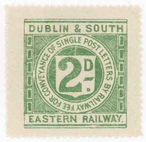 (I.B) Dublin & South Eastern Railway : Letter Stamp 2d