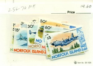 NORFOLK ISLAND #256-70, Mint Never Hinged, Scott $14.60